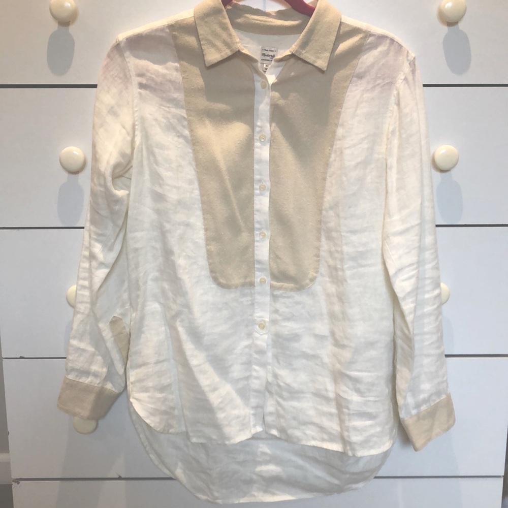 Madewell button down linen shirt